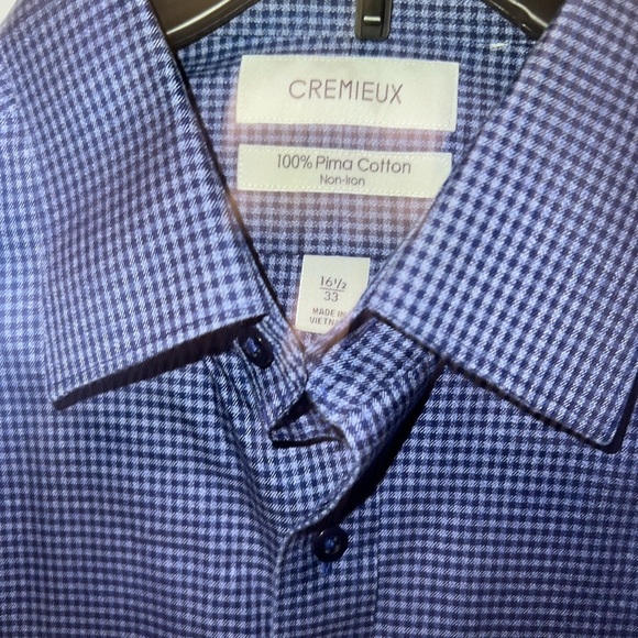 Daniel Cremieux Men's Blue Checkered Shirt -A1 - Picture 2 of 2